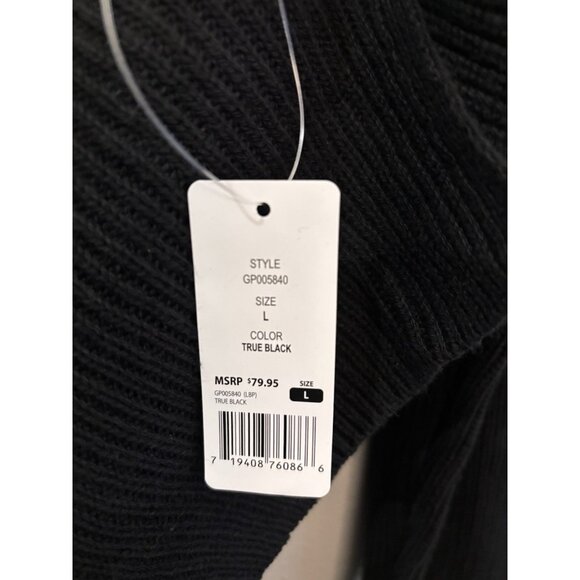 Gap Open Chunky Knit Black Sweater Cardigan Mid Length Women Large - Picture 5 of 11